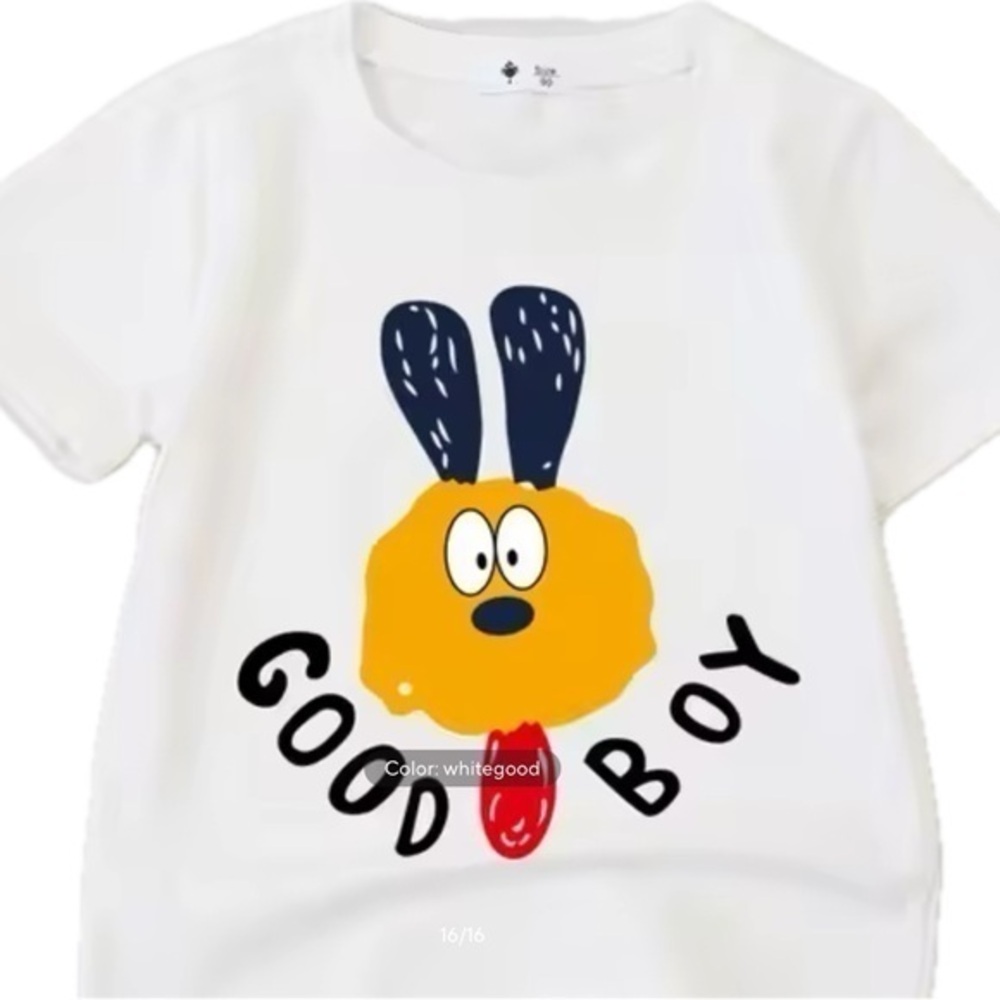 New shortsleeved tee boy girl “good boy” size 6